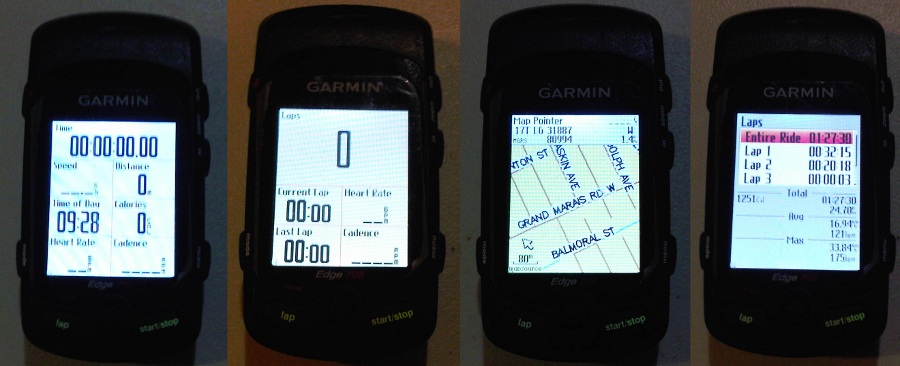 Garmin Edge 705 Screens