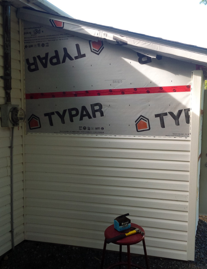 Siding started